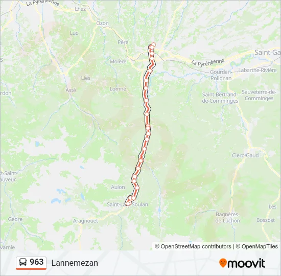 963 Bus Line Map