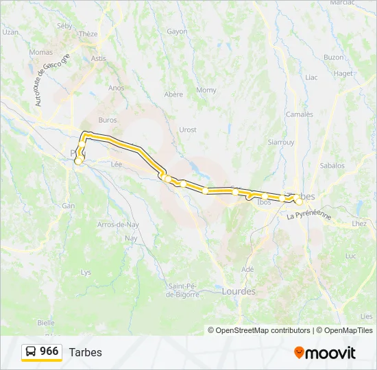 966 Bus Line Map