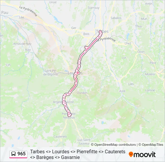 965 Bus Line Map