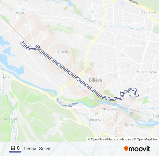 C Bus Line Map
