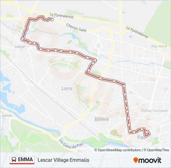 EMMA bus Line Map
