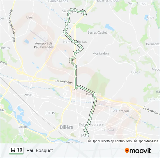 10 Bus Line Map