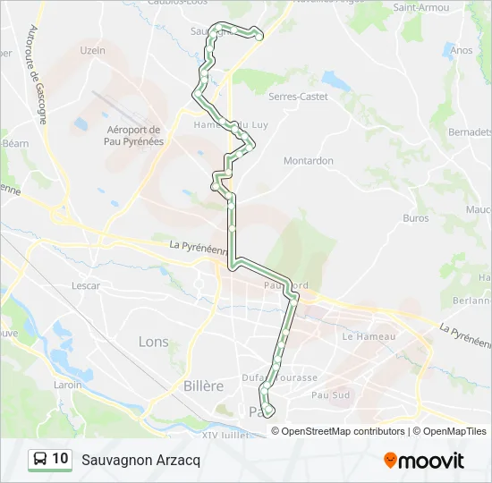 10 Bus Line Map