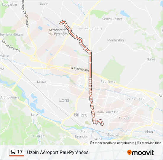 17 Bus Line Map