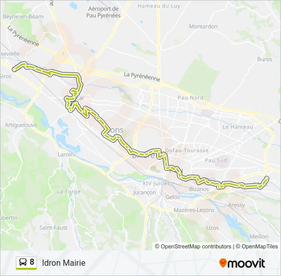 8 Bus Line Map