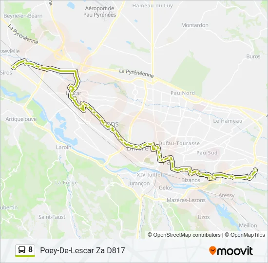 8 Bus Line Map