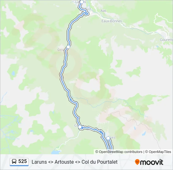 525 Bus Line Map