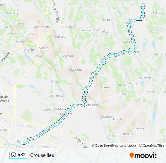 532 Bus Line Map