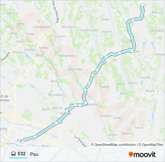 532 Bus Line Map