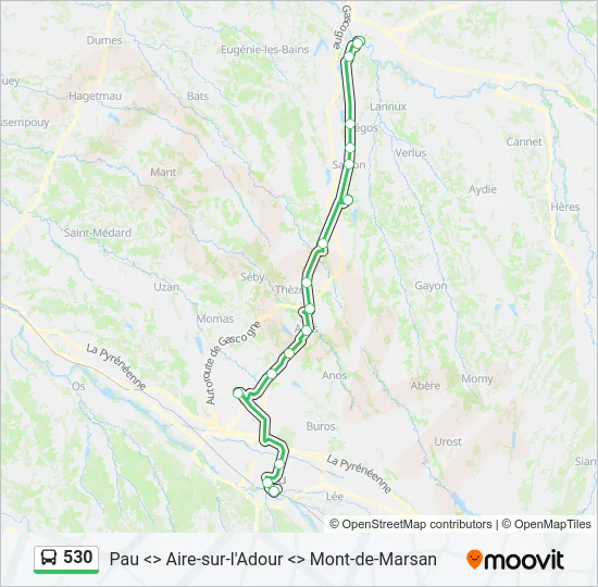 530 Bus Line Map