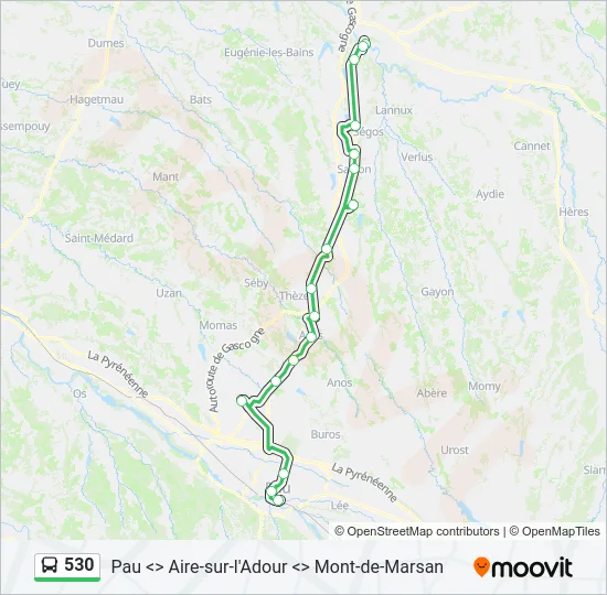 530 Bus Line Map