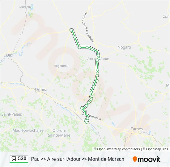 530 Bus Line Map