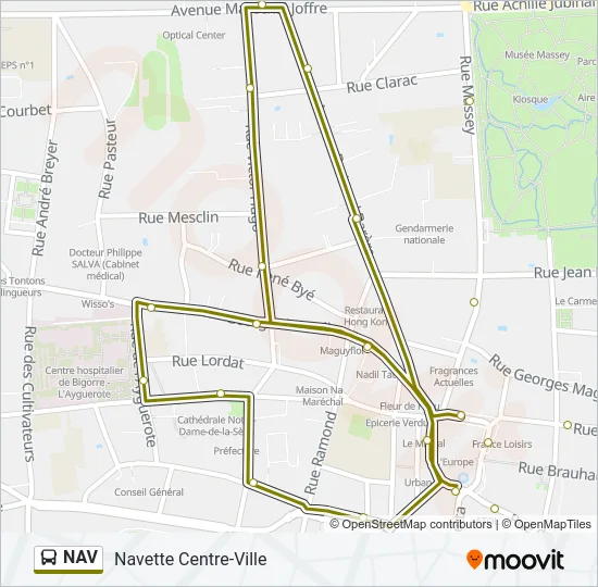 NAV Bus Line Map
