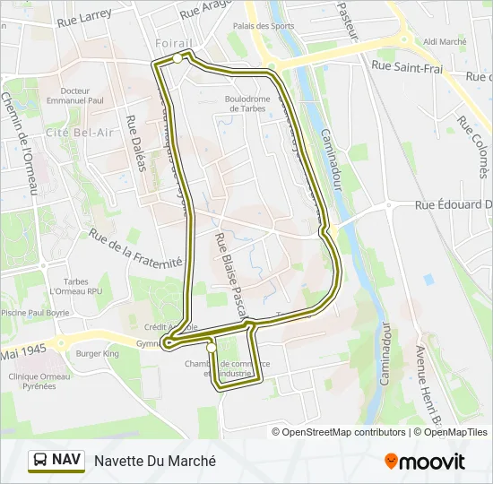 NAV Bus Line Map