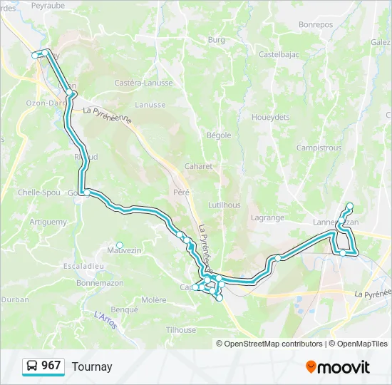 967 Bus Line Map
