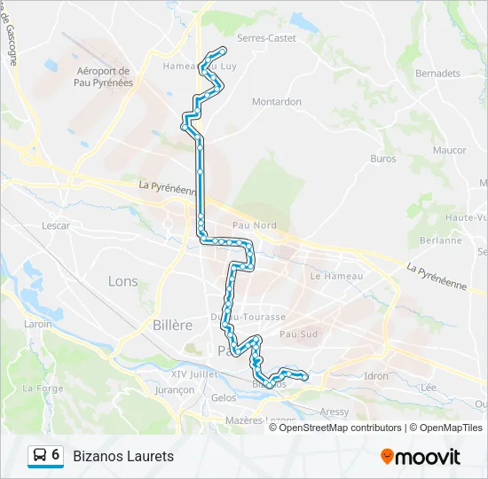 6 Bus Line Map