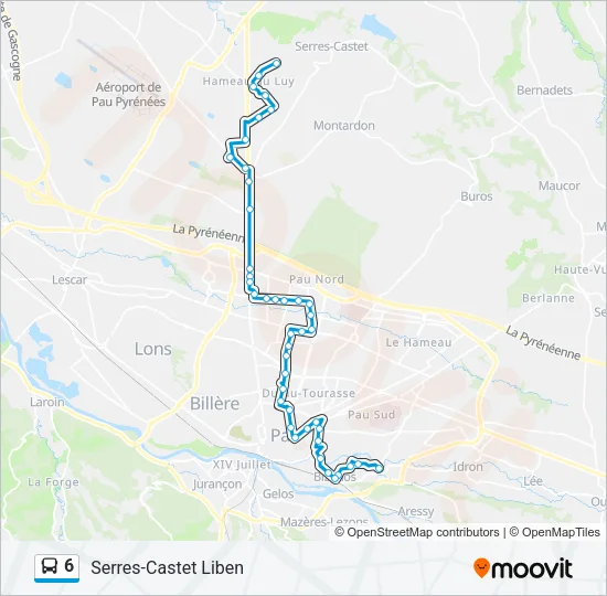 6 Bus Line Map