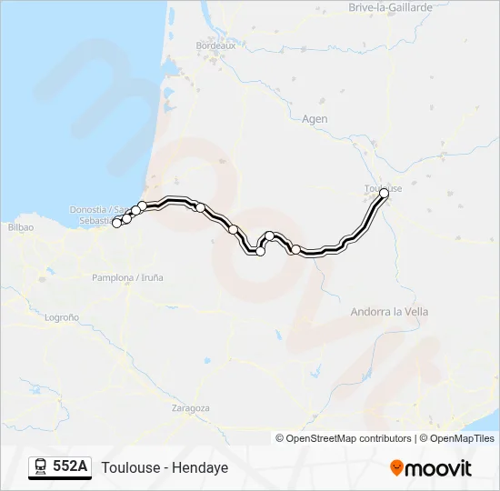 552A Route: Schedules, Stops & Maps - Hendaye (Updated)