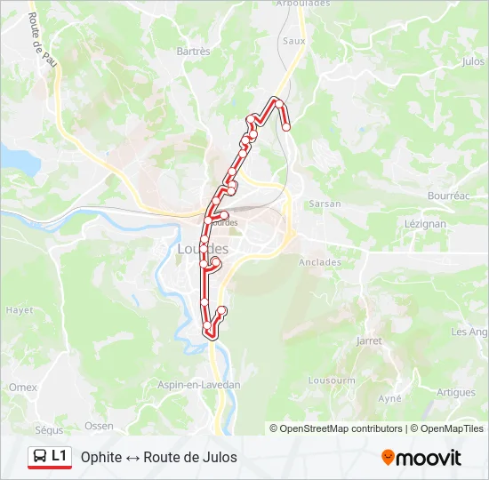 L1 Bus Line Map