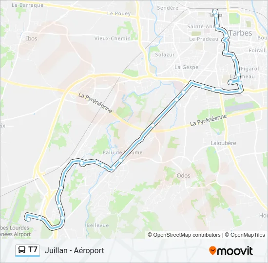 T7 Bus Line Map