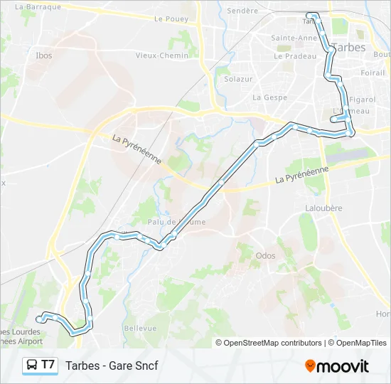 T7 Bus Line Map