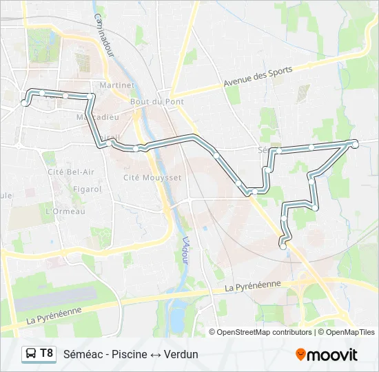 T8 Bus Line Map