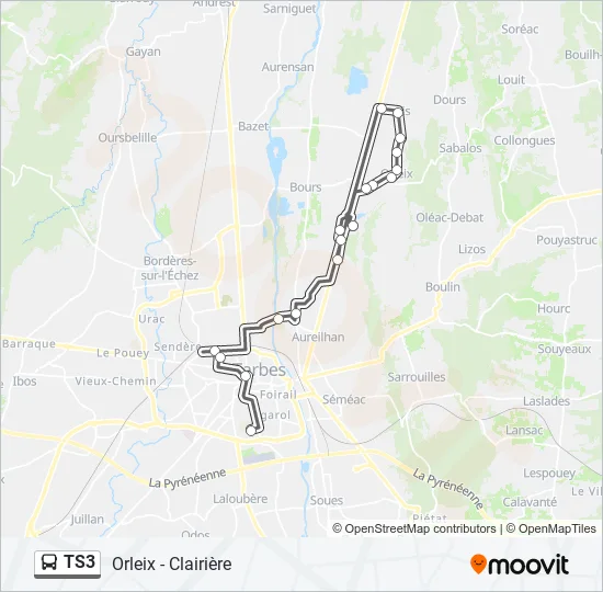 TS3 Bus Line Map