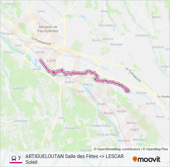 7 Bus Line Map