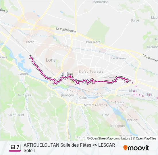 7 Bus Line Map