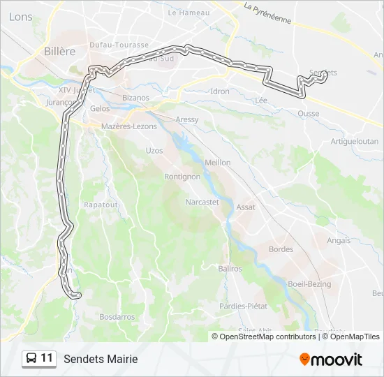 11 Bus Line Map