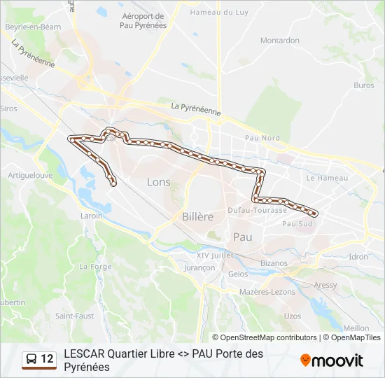 12 Bus Line Map
