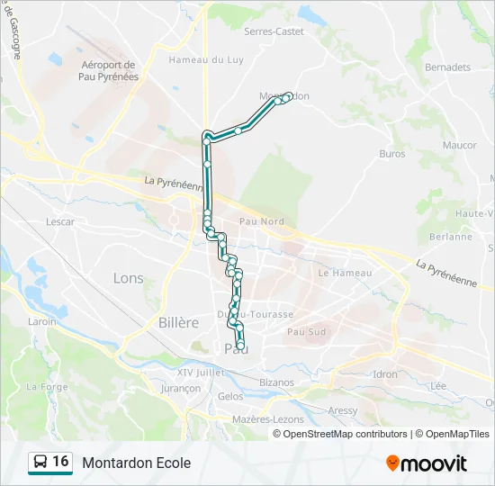 16 Bus Line Map