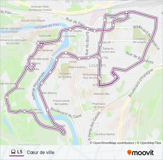 L5 Bus Line Map