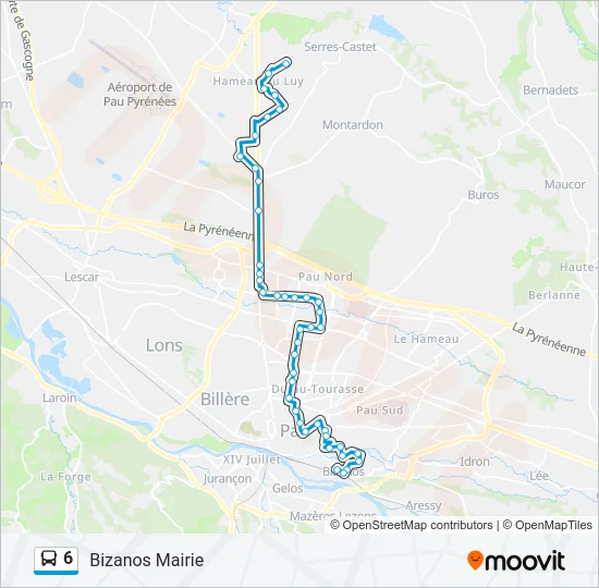 6 Bus Line Map