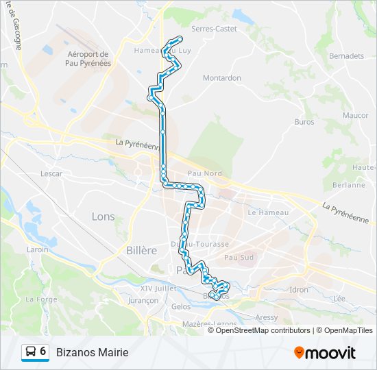 6 bus Line Map
