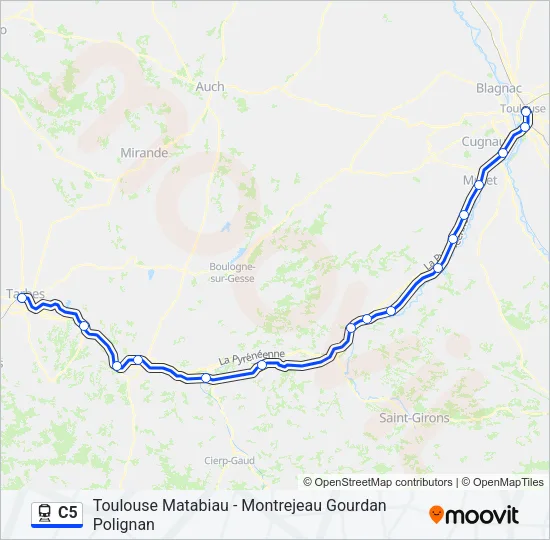 C5 Train Line Map