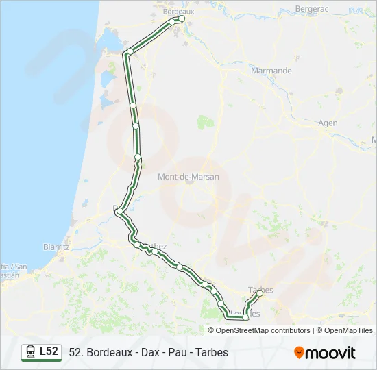 L52 Train Line Map