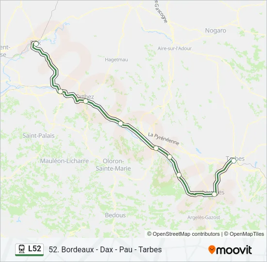 L52 Train Line Map