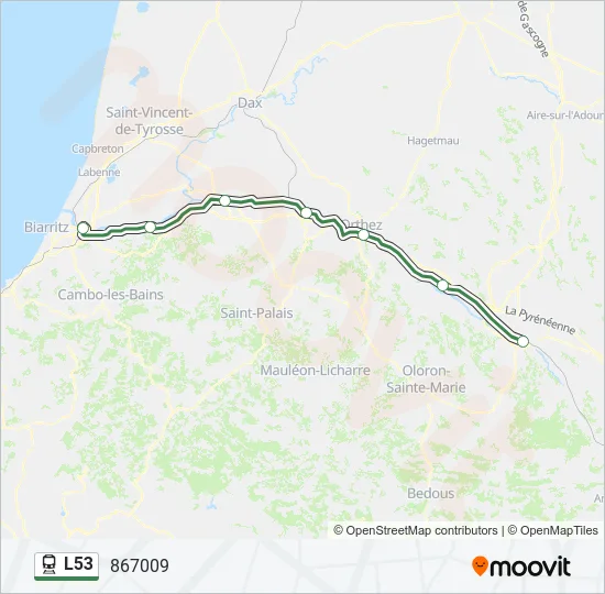 L53 Train Line Map
