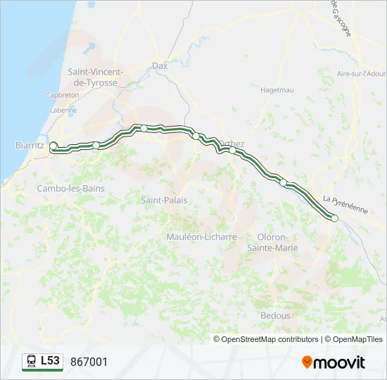 L53 Train Line Map