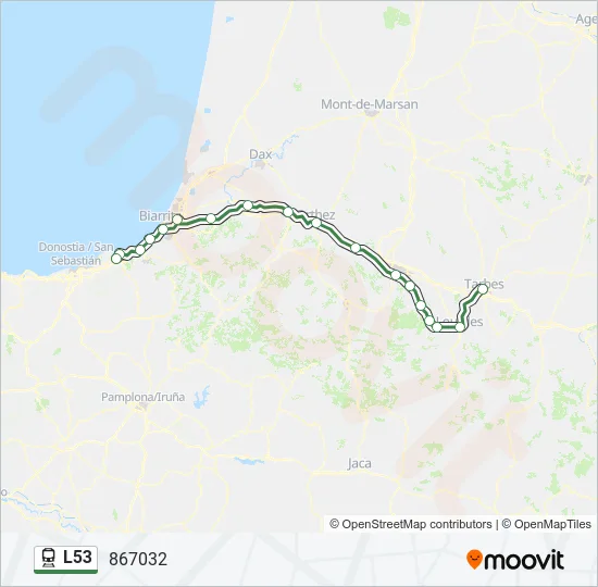 L53 Train Line Map