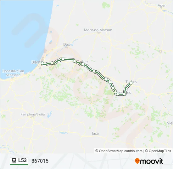L53 Train Line Map