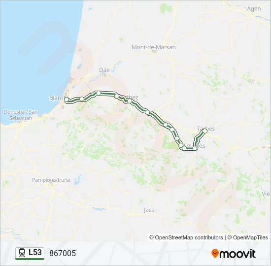 L53 Train Line Map