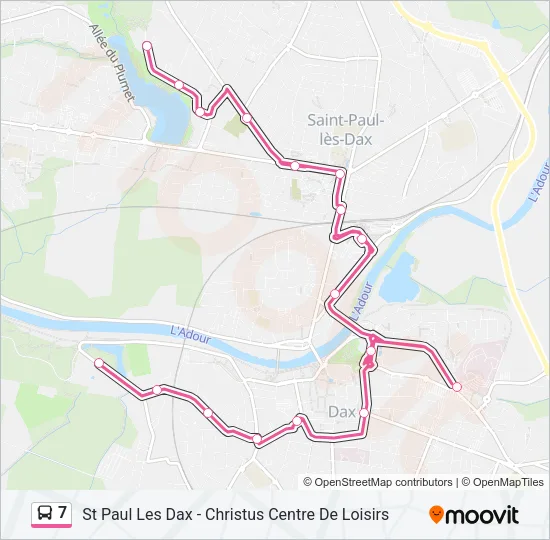 7 Bus Line Map