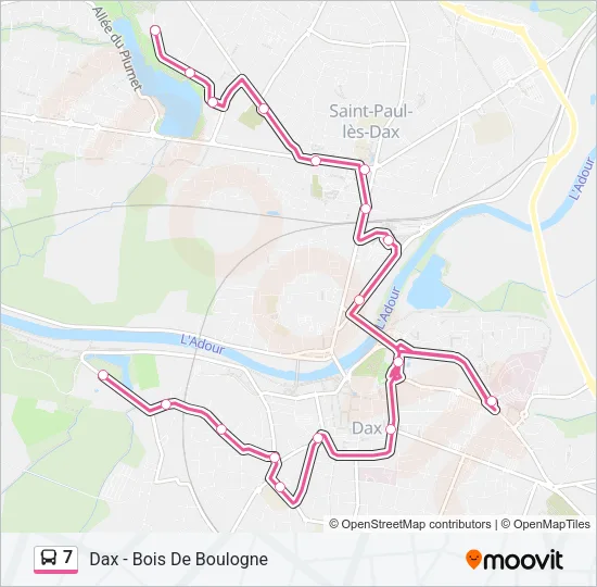 7 Bus Line Map
