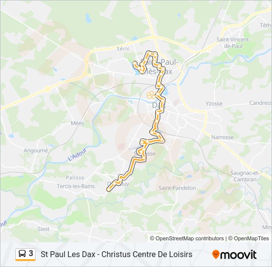 3 Bus Line Map
