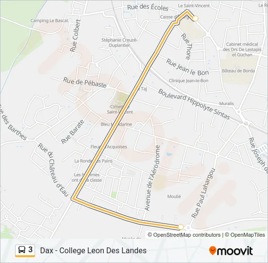 3 Bus Line Map