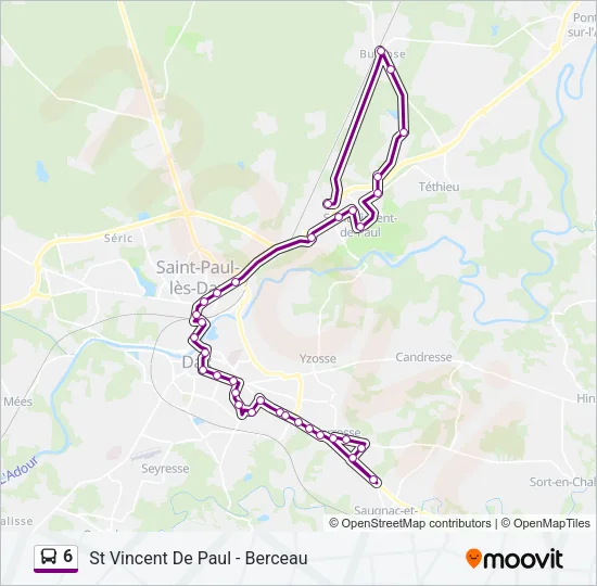 6 Bus Line Map