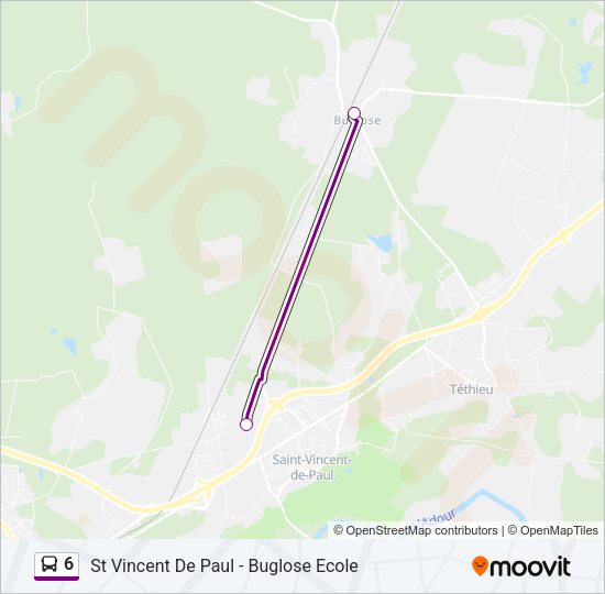 6 Bus Line Map