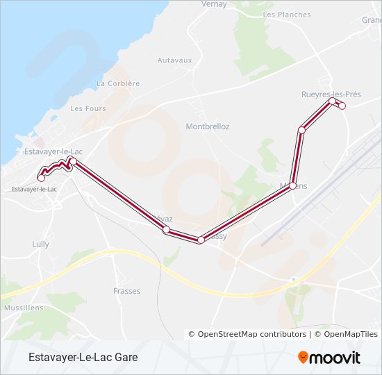 554 Bus Route Map 554 Route: Schedules, Stops & Maps - Estavayer-Le-Lac Gare (Updated)